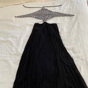 Mara Hoffman Swim Black Starbasket Crochet Dress in XS